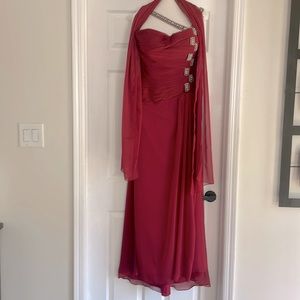 Red Beaded Formal Gown